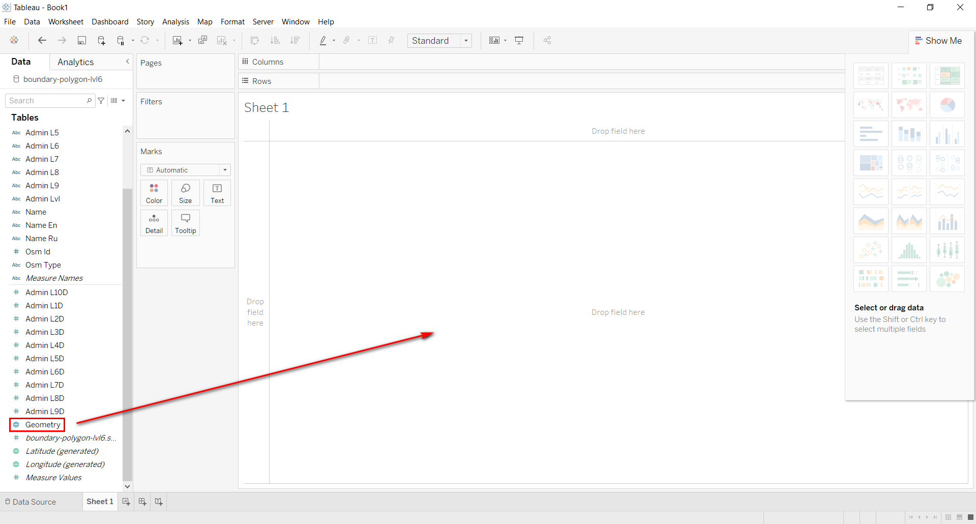 How to load layer into Tableau